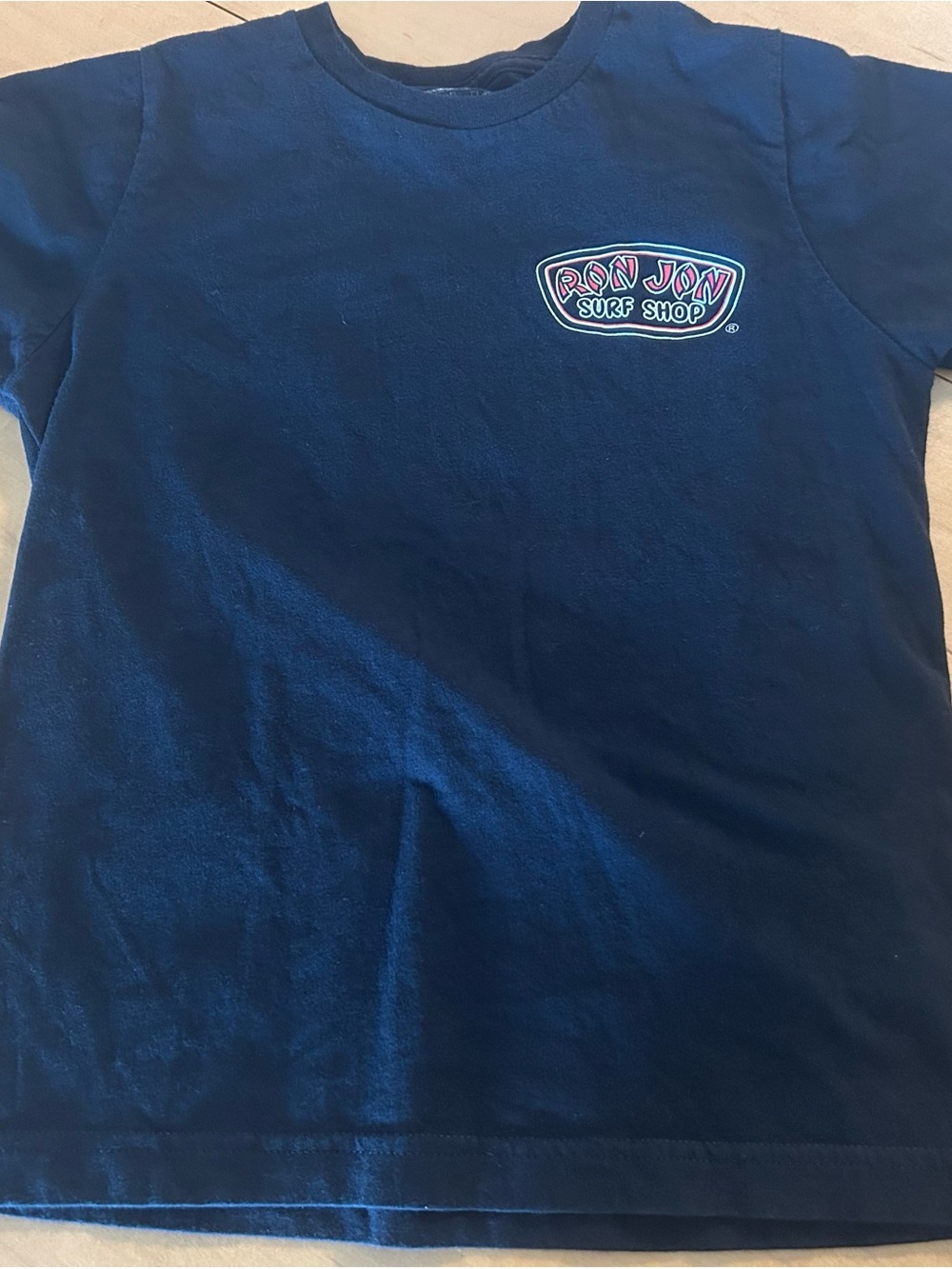Ron Jon Navy Blue Short Sleeve Kids Tee with Chest Logo